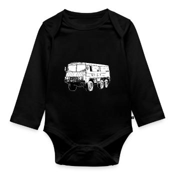 Pinzghauer710K - Body Bébé bio manches longues - noir - Devant