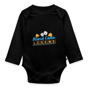 Board Game Nerd Gifts Board Games - Organic Longsleeve Baby Bodysuit - black - Front