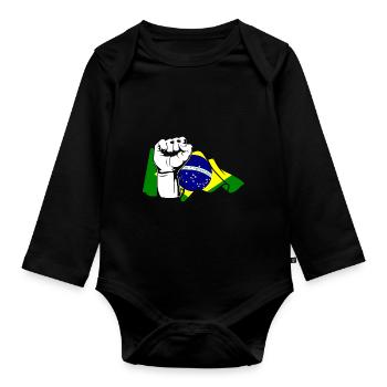 Faust Brésil brésilien - Body Bébé bio manches longues - noir - Devant