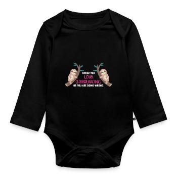 Either You Love Cheer Leading Or You Are Wrong Gym - Baby Bio-Langarm-Body - Schwarz - Vorne