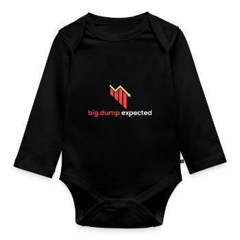 large landfill expected - Organic Longsleeve Baby Bodysuit - black - Front