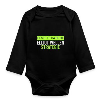 Elliot Wellen Strategie - Baby Bio-Langarm-Body - Schwarz - Vorne