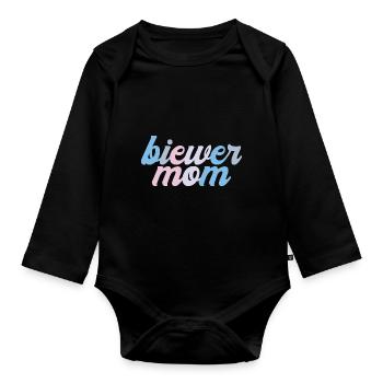 Biewer Yorkshire Terrier Dog Mix Mom - Organic Longsleeve Baby Bodysuit - black - Front