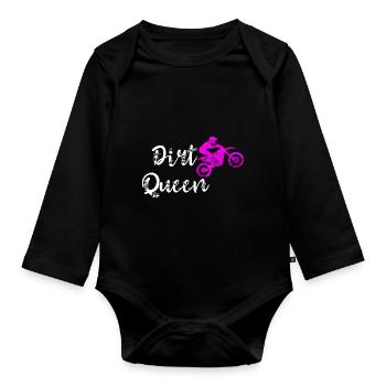 Motocross Bike Offroad Motorcycle Biker - Baby Bio-Langarm-Body - Schwarz - Vorne