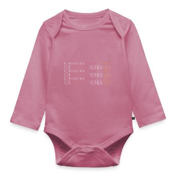 Schminke? Ich will meinen LKW - Baby Bio-Langarm-Body - Mauve - Vorne