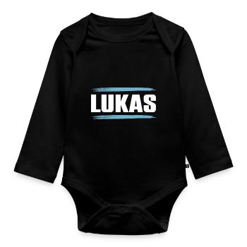 Lukas - Body Bébé bio manches longues - noir - Devant
