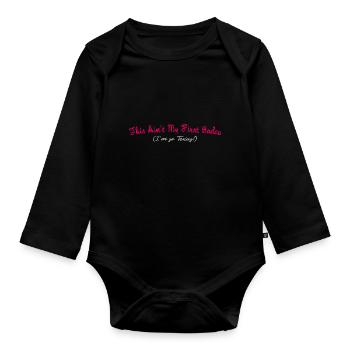 Nicht mein erstes Rodeo-Design für stolze Texaner - Baby Bio-Langarm-Body - Schwarz - Vorne