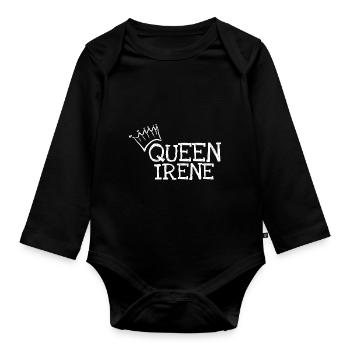 Geschenk für Irene - Baby Bio-Langarm-Body - Schwarz - Vorne