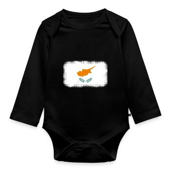 Cyprus Cyprus - Organic Longsleeve Baby Bodysuit - black - Front