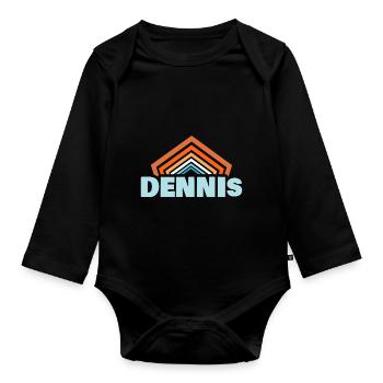 Cadeau pour Dennis - Body Bébé bio manches longues - noir - Devant