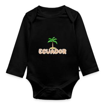 Ecuador - Baby Bio-Langarm-Body - Schwarz - Vorne