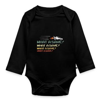 Rocket RC Car League Soccer Retro Vintage - Body Bébé bio manches longues - noir - Devant