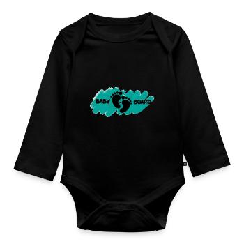 Baby on Board - Body Bébé bio manches longues - noir - Devant