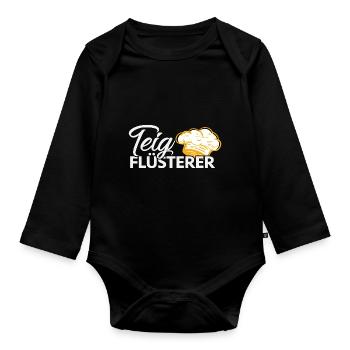 Bäcker Backen Konditor - Baby Bio-Langarm-Body - Schwarz - Vorne