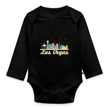 Las Vegas Strip - Baby Bio-Langarm-Body - Schwarz - Vorne