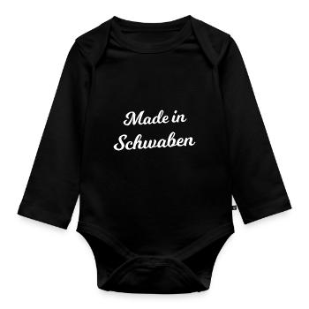 Fabriqué en Souabe - Body Bébé bio manches longues - noir - Devant