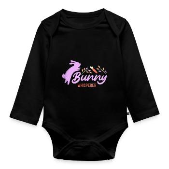 Rabbit Rabbit - Organic Longsleeve Baby Bodysuit - black - Front