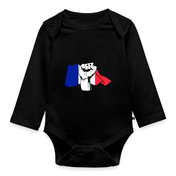 Faust Français France - Body Bébé bio manches longues - noir - Devant