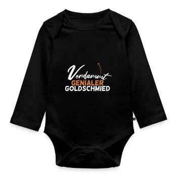 Goldschmied Schmiedekunst Handwerker Geschenk - Baby Bio-Langarm-Body - Schwarz - Vorne