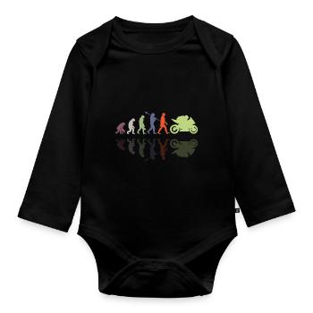 Motorcycle Evolution Vintage Shadow Biker - Baby Bio-Langarm-Body - Schwarz - Vorne
