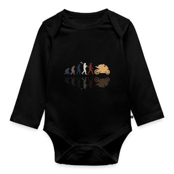 Motorcycle Evolution Vintage Shadow Biker - Baby Bio-Langarm-Body - Schwarz - Vorne