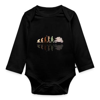 Motorcycle Evolution Vintage Shadow Biker - Baby Bio-Langarm-Body - Schwarz - Vorne