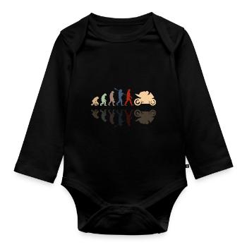 Motorcycle Evolution Vintage Shadow Biker - Baby Bio-Langarm-Body - Schwarz - Vorne