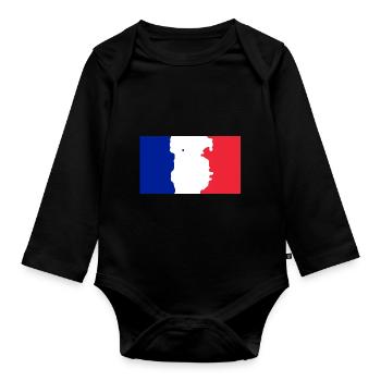 Nouvelle-Calédonie - Body Bébé bio manches longues - noir - Devant