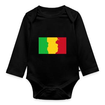Mali - Body Bébé bio manches longues - noir - Devant