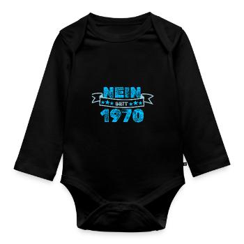 1970 - Baby Bio-Langarm-Body - Schwarz - Vorne