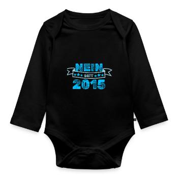 Jahr 2015 - Baby Bio-Langarm-Body - Schwarz - Vorne