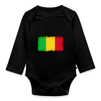 Pays: Mali - Body Bébé bio manches longues - noir - Devant