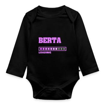 Cadeau pour Berta - Body Bébé bio manches longues - noir - Devant