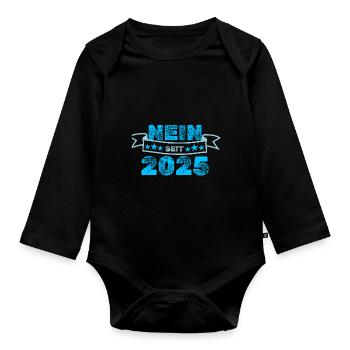 Dagegen 2025 - Baby Bio-Langarm-Body - Schwarz - Vorne