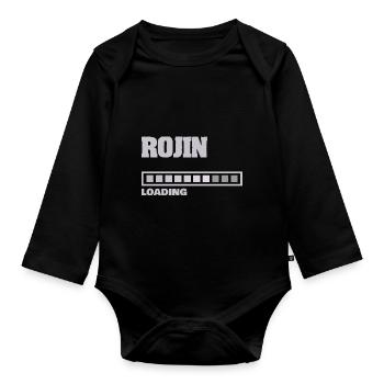 Rojin bébé - Body Bébé bio manches longues - noir - Devant