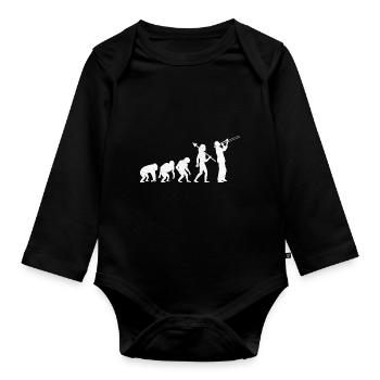 Posaunist Posaunist Evolution Marching Band - Baby Bio-Langarm-Body - Schwarz - Vorne