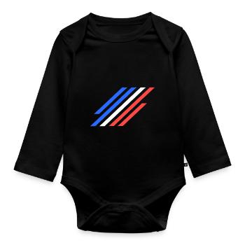 France - Body Bébé bio manches longues - noir - Devant