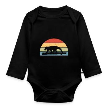 Binturong Bearcat Gift - Organic Longsleeve Baby Bodysuit - black - Front