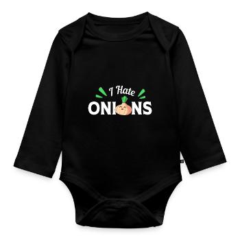 Onion - Organic Longsleeve Baby Bodysuit - black - Front