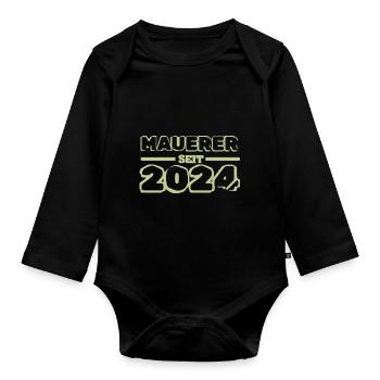 2024 2024 - Organic Longsleeve Baby Bodysuit - black - Front