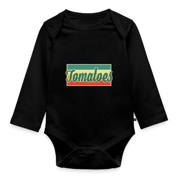 Tomaten - Baby Bio-Langarm-Body - Schwarz - Vorne