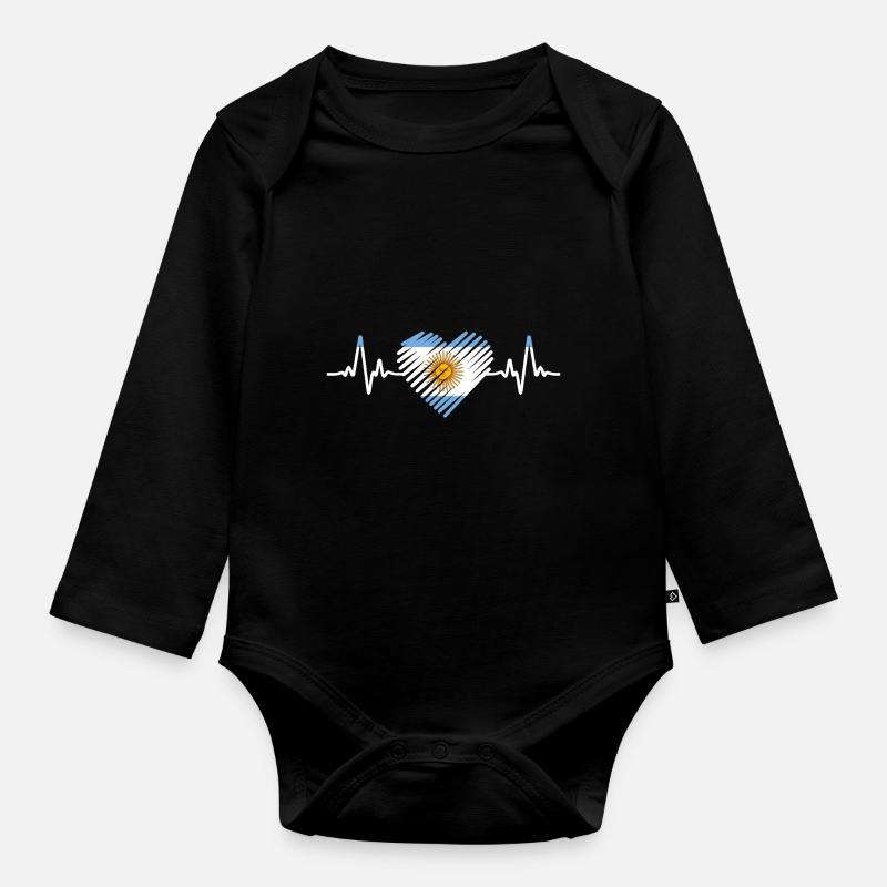Argentine - Body Bébé bio manches longues - noir