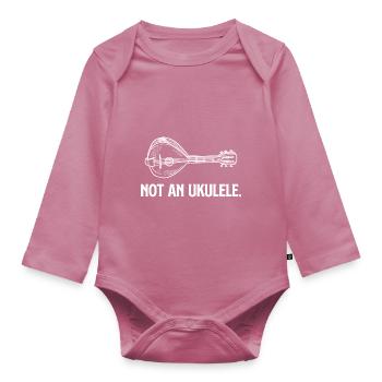 Pas un joueur de mandoline drôle de ukulélé - Body Bébé bio manches longues - mauve - Devant