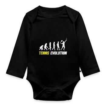 Tennis club de tennis Golfs de tennis - Body Bébé bio manches longues - noir - Devant