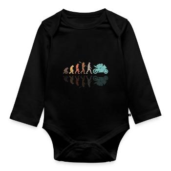 Motorcycle Evolution Vintage Shadow Biker - Baby Bio-Langarm-Body - Schwarz - Vorne
