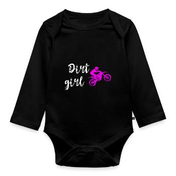 Motocross Bike Offroad Motorcycle Biker - Baby Bio-Langarm-Body - Schwarz - Vorne