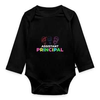 Head of School Director Director Head of School Management - Organic Longsleeve Baby Bodysuit - black - Front