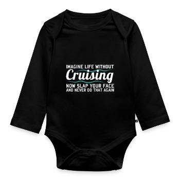 Cruise Cruise Ship - Organic Longsleeve Baby Bodysuit - black - Front