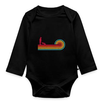 Retro Graphic Gardener Horticulturist Gardening La - Baby Bio-Langarm-Body - Schwarz - Vorne