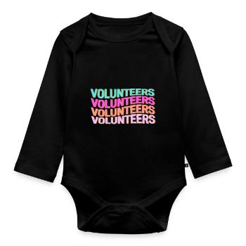 Volunteers Freiwillige Feuerwehr Helfer Retter - Baby Bio-Langarm-Body - Schwarz - Vorne